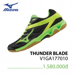 Giày Indoor Mizuno Thunder Blade đen vàng